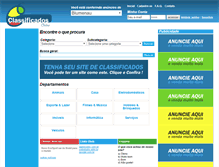 Tablet Screenshot of classificados.webstudio.adm.br